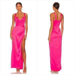 NBD Elodie Maxi Dress in Hot Pink